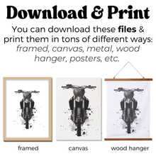 Load image into Gallery viewer, Moto Girl Wall Prints - Digital Download
