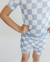 Load image into Gallery viewer, Bamboo Two Piece Shorts Set | Blue Checkered