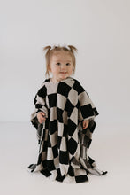 Load image into Gallery viewer, Hooded Towel | Black Checkerboard