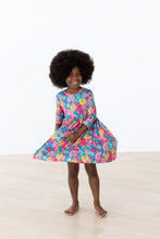 Load image into Gallery viewer, Feeling Floral 3/4 Sleeve Pocket Twirl Dress