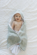 Load image into Gallery viewer, Desert Sage Muslin Hooded Towel