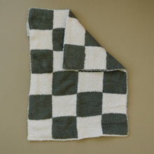 Load image into Gallery viewer, Green Checkered Plush Blanket