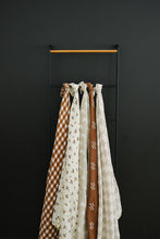 Load image into Gallery viewer, Taupe Checkered Muslin Swaddle Blanket