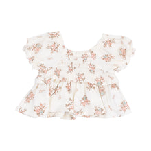 Load image into Gallery viewer, Cap Sleeve Smocked Blouse and Muslin Bloomer - Vintage Rosebuds