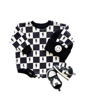 Load image into Gallery viewer, Bubble Romper | Charcoal Bolts