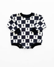 Load image into Gallery viewer, Bubble Romper | Charcoal Bolts