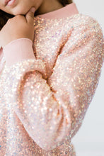 Load image into Gallery viewer, Peach Sequin Jacket