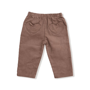 Cord Pant with Heart Pockets