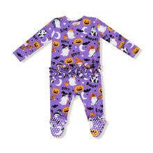 Load image into Gallery viewer, 2 Way Zipper Ruffle Back Footie