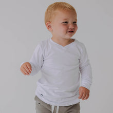 Load image into Gallery viewer, V-Neck Signature Long Sleeve | Bright White