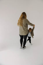 Load image into Gallery viewer, Adult Waffle Shacket | Khaki Green