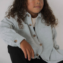 Load image into Gallery viewer, Kids Waffle Shacket | Heather Gray