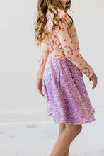 Load image into Gallery viewer, Purple Sequin Twirl Skirt