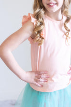 Load image into Gallery viewer, Peach S/S Ruffle Tee