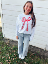 Load image into Gallery viewer, Ash Grey Bow Sweatshirt