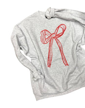 Load image into Gallery viewer, Ash Grey Bow Sweatshirt