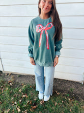 Load image into Gallery viewer, Christmas Bow Sweatshirt (or tshirt / long sleeve)