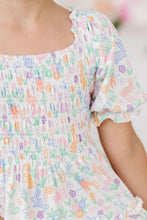 Load image into Gallery viewer, Hoppy Easter Smocked Ruffle Dress