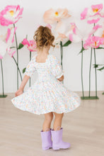 Load image into Gallery viewer, Hoppy Easter Smocked Ruffle Dress