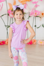 Load image into Gallery viewer, Bright Lilac S/S Ruffle Tee