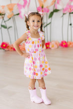 Load image into Gallery viewer, Daisy Doodles Ruffle Cross Back Dress