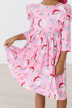 Load image into Gallery viewer, Jolly Old Saint Nick Ruffle Twirl Dress