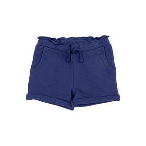 French Terry Paperbag Shorts - Navy