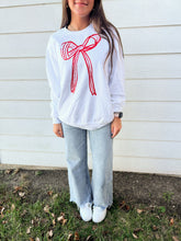 Load image into Gallery viewer, Christmas Bow Sweatshirt (or tshirt / long sleeve)