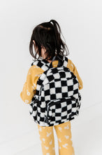 Load image into Gallery viewer, The Aspen Mini Backpack- Sherpa Black and White Check