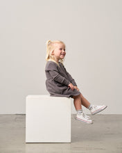 Load image into Gallery viewer, Long Sleeve Ribbed Dress - Graphite