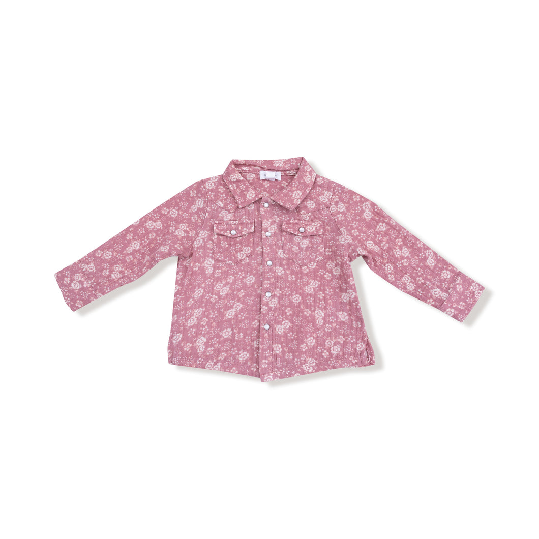 Long Sleeve Western Pearl Snap Shirt