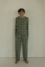 Load image into Gallery viewer, Pre-Teen Straight Leg Bamboo Pajamas | Santa Checkerboard