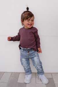 Paperbag Waist Denim - Light Wash