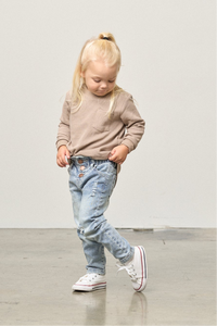 Paperbag Waist Denim - Light Wash