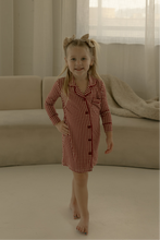 Load image into Gallery viewer, Toddler Bamboo Sleeping Dress | Red Gingham