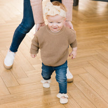 Load image into Gallery viewer, Birch Knotted Bow Baby Shoe