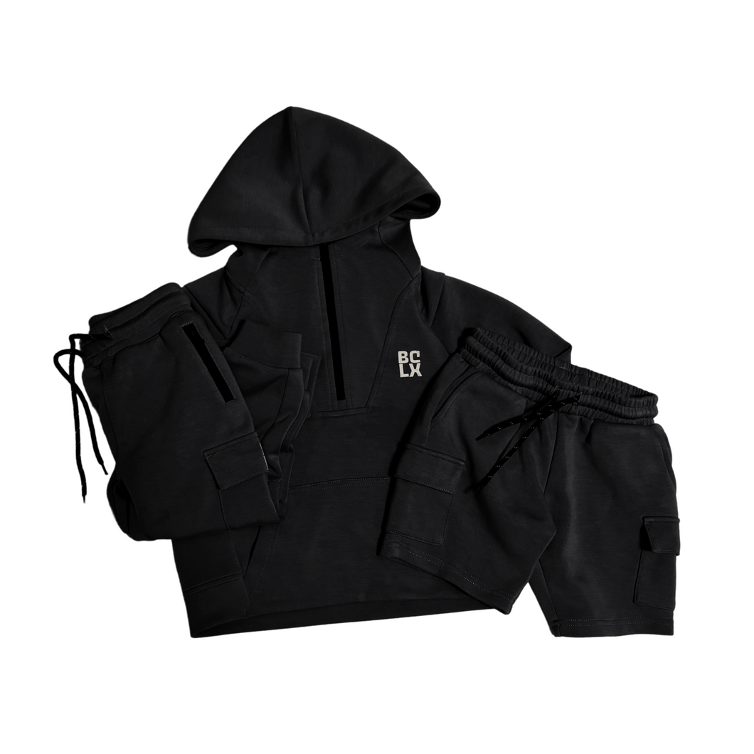 PREORDER: LUXE Half-Zip Sweatshirt (Onyx)
