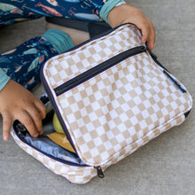 Load image into Gallery viewer, Tan Checkered Lunch Box