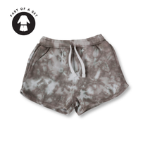Load image into Gallery viewer, COTTON TIE-DYE SHORTS // TAUPE