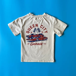 QUEEN CITY GARAGE TEE - VINTAGE CREAM