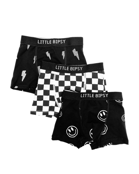 Boxer Brief 3-Pack - Smiley, Checkered, Lightening Bolt