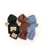 Load image into Gallery viewer, Terry Cargo Shorts Set | Chocolate