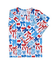 Load image into Gallery viewer, Bamboo Shorts Set | Red-White &amp; Bows