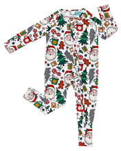 Load image into Gallery viewer, Bamboo Zip Romper | Christmas Vibes