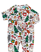Load image into Gallery viewer, Bamboo Zip Romper | Christmas Vibes