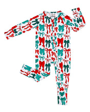 Load image into Gallery viewer, Bamboo Zip Romper | Merry Bows