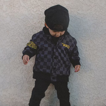 Load image into Gallery viewer, KIDS WATERPROOF LETTERMAN JACKET - CHECKERS