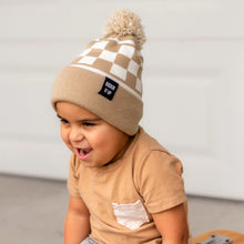 Load image into Gallery viewer, Tan Check Beanie