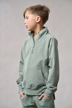 Load image into Gallery viewer, Quarter Zip Pullover - Basil Wash