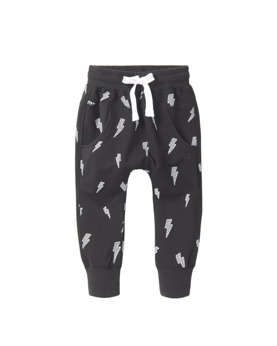 Lightning Bolt Jogger - Black